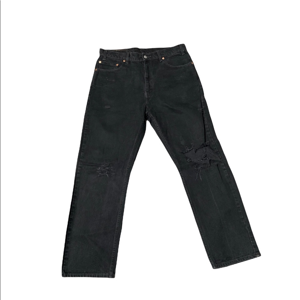 Black Levi’s 505 jeans